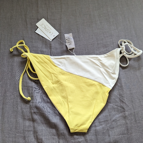 L*Space Ari Dani Bikini Top Bottom Set Color Block - Picture 6 of 10